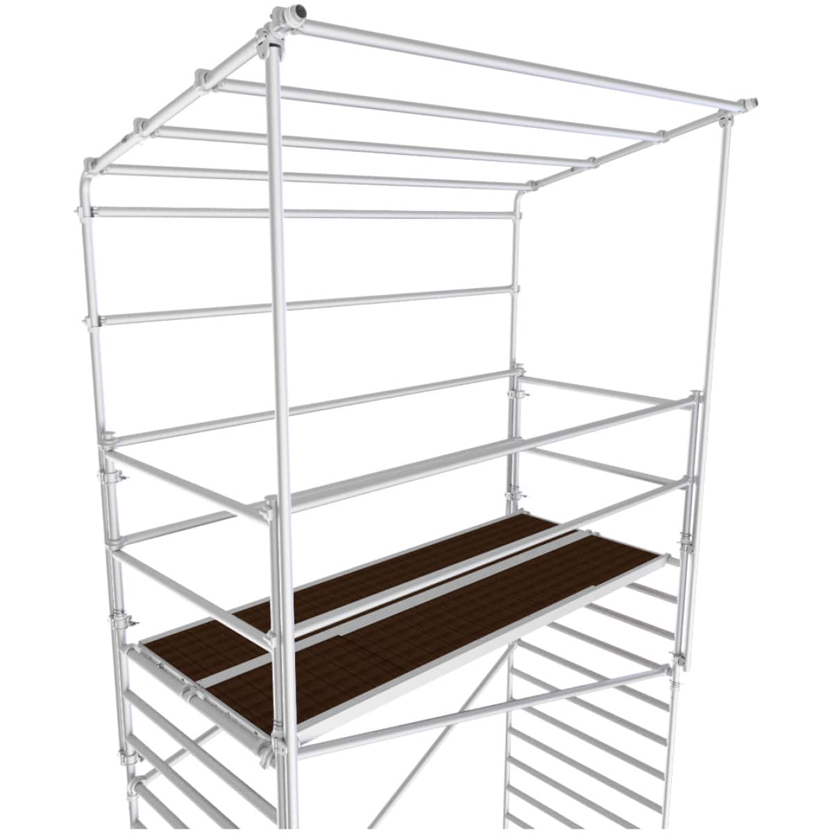 Inddækningskonsol med støtterør - aluminium