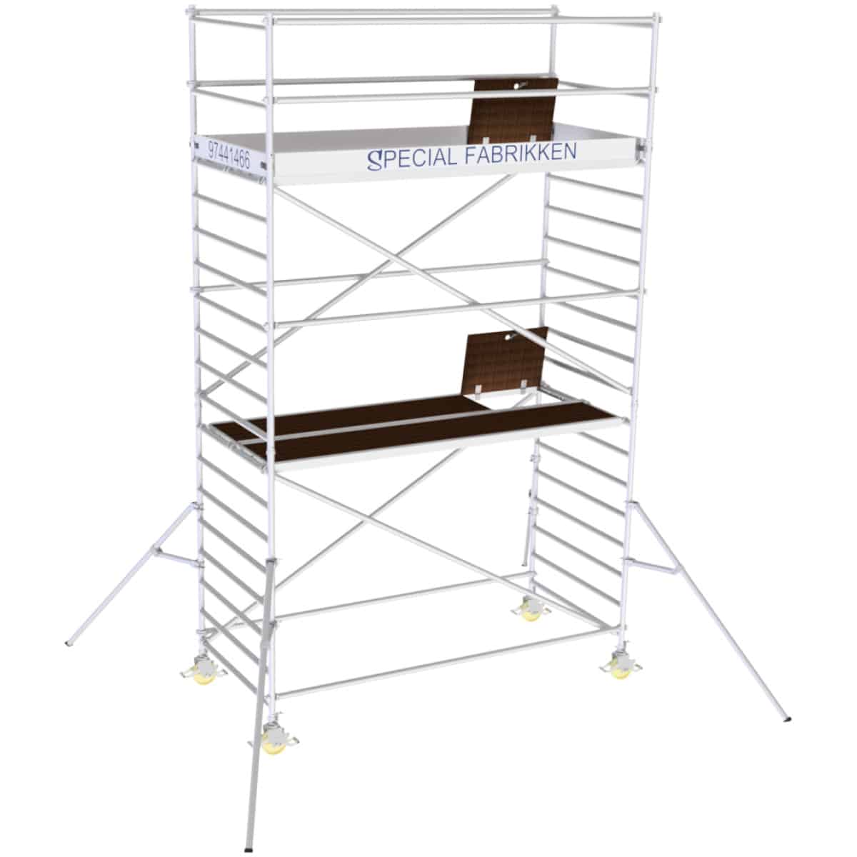 rullestillads, alu-rullestillads, rullestillads 4 meter, rullestillads 4m, 2m indplankning,